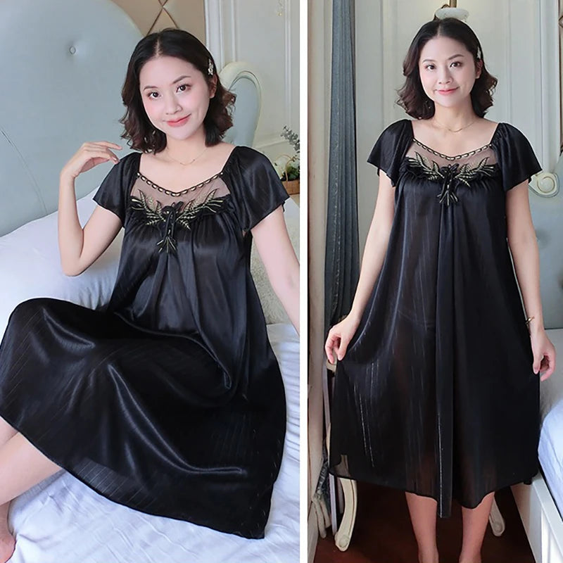 Ladies Ice Silk Nightgowns