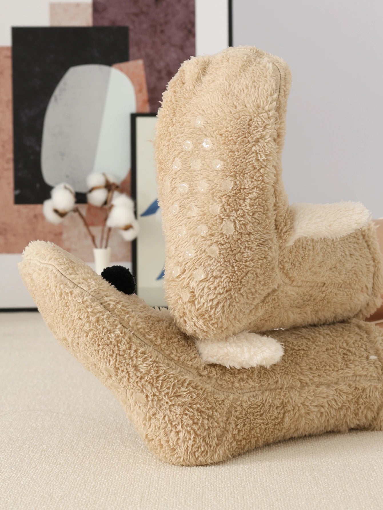 Fluffy Adorable Puppy Plush Cartoon Crew Socks