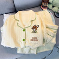 Embroidery Cartoon Characters 2PC Soft Pajamas