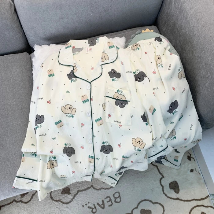 Sweet Cute Cartoon Pajamas Set