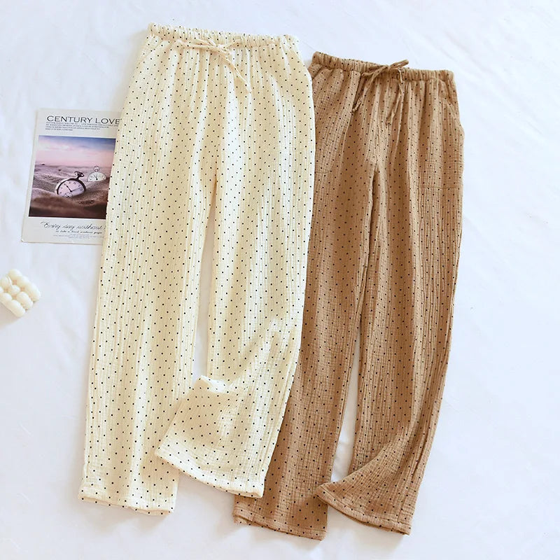 Cotton 100% Love Print Bottoms Sleepwear
