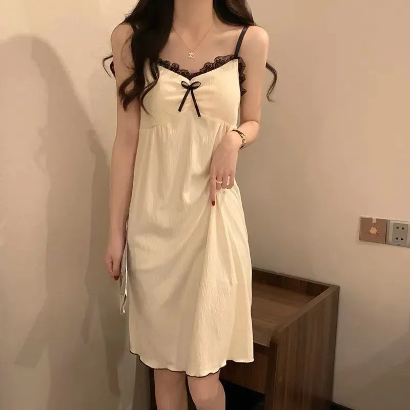 Short Sleeve Simple Pajamas Loose Ladies Loungewear