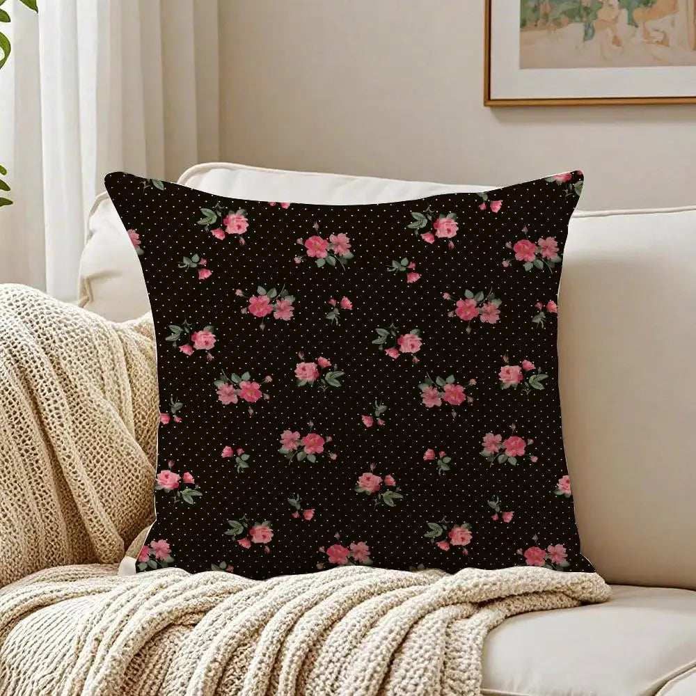 Roses Bloom In Mid-spring Cushion Cover Pillowcase Anti-dustmite
