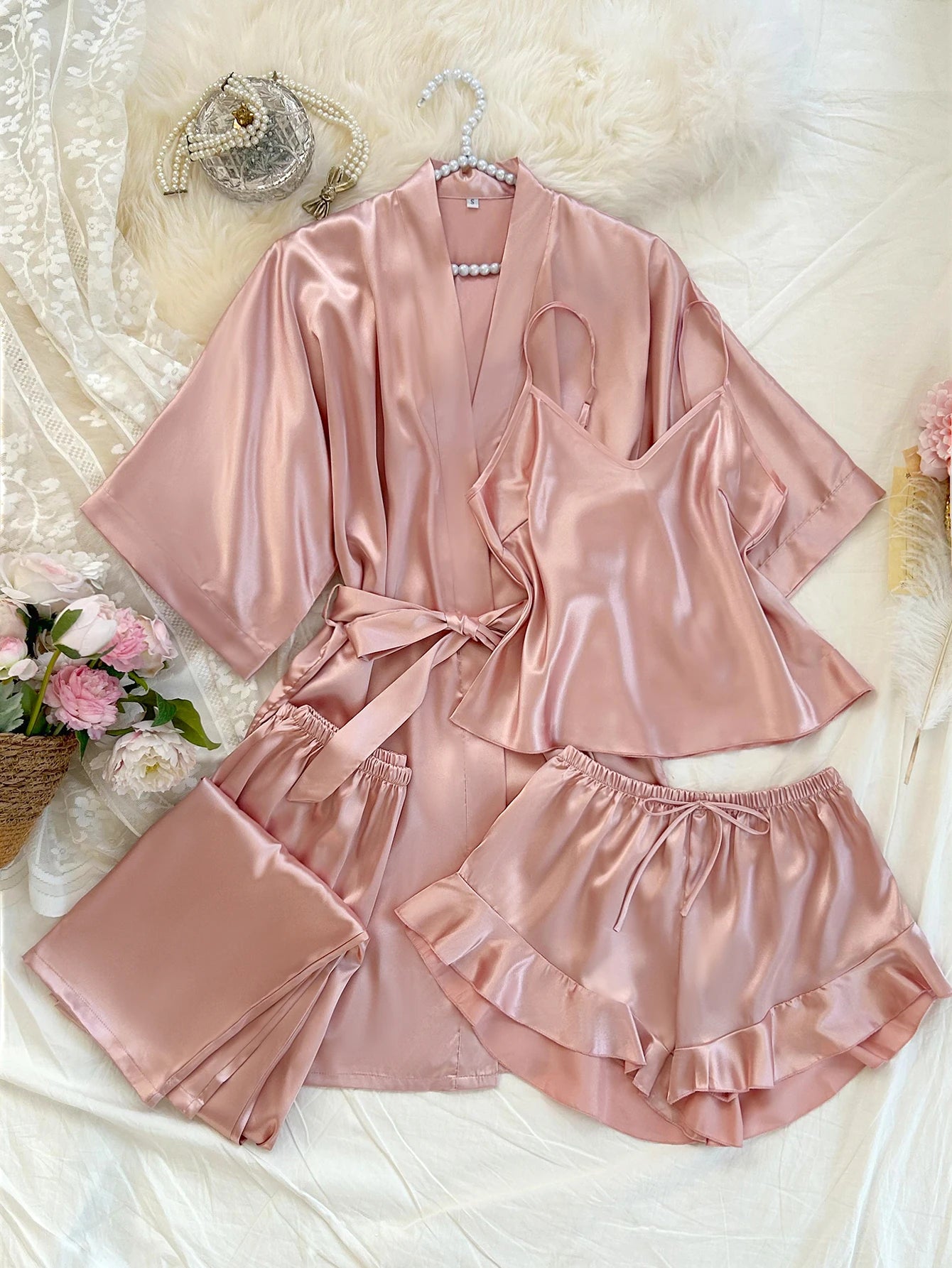 Pink Exquisite Design Loungewear Set
