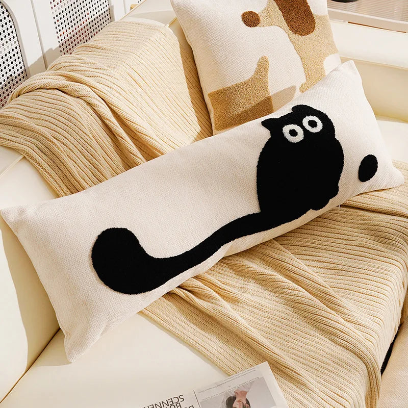 Long Cartoon Cat Image Cushions Cover 90cm