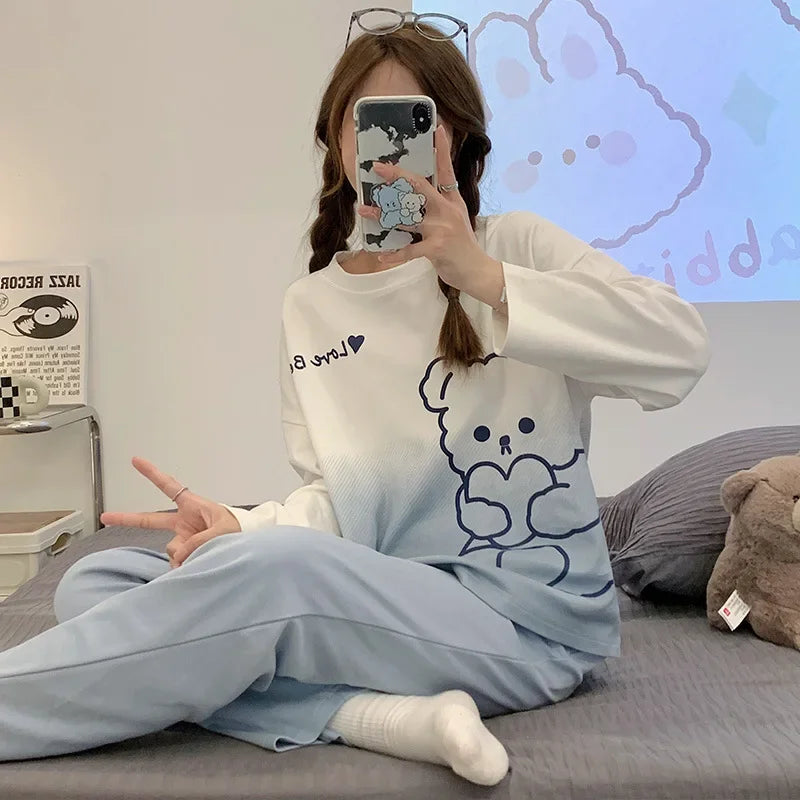Long-sleeved Pants Leisure Cotton Homewear