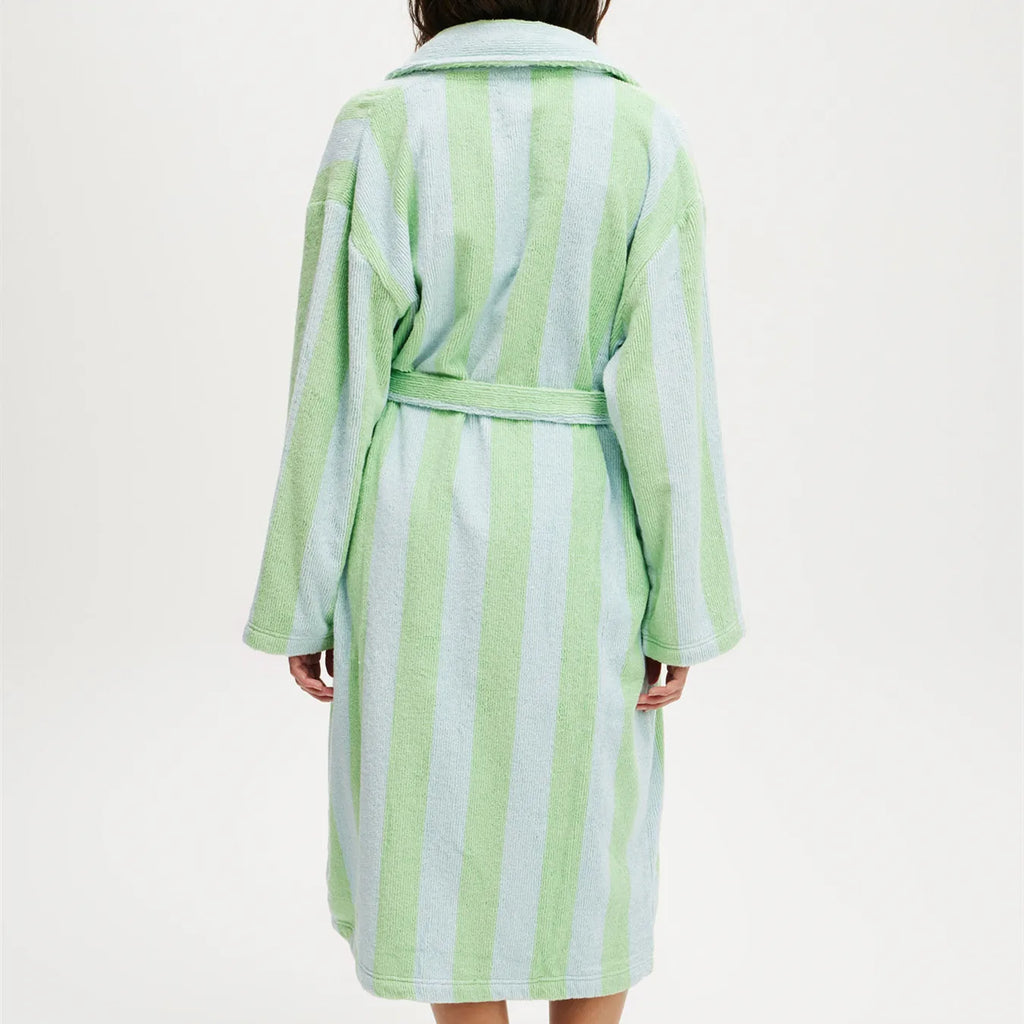 Terry Cloth Bathrobe with Pocket Long Sleeve Knee Length Shawl  Lounge Robes