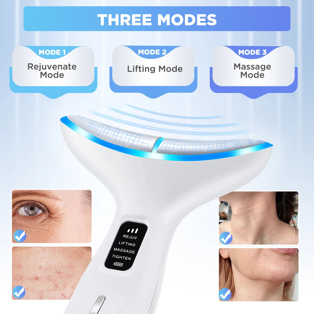 Skin Care Tool 3 Massage Modes Microcurrent Neck Beauty Device Face Lifting Firming Massage Neck Beauty Instrument Tighten