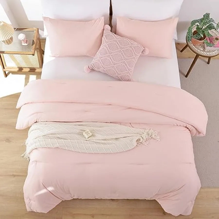 Comforter Set 3pcs Soft Boho Comforter and 2 Pillowcases All Season Lightweight