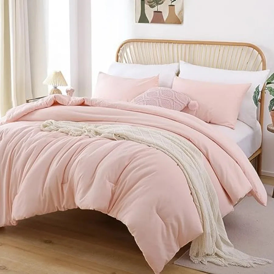 Comforter Set 3pcs Soft Boho Comforter and 2 Pillowcases All Season Lightweight