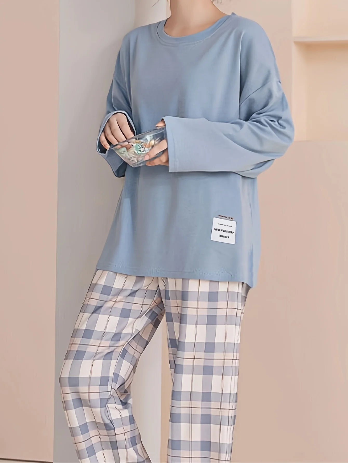 Women Long Sleeve Korean Fashion Casual 2-Piece Loungewear