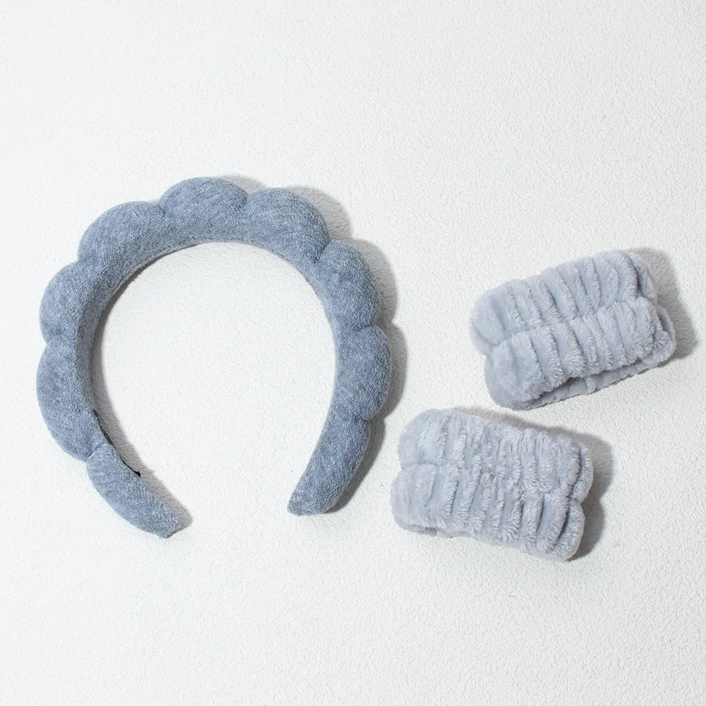 Stylish Washing Headband Set Wristbands Scrunchies