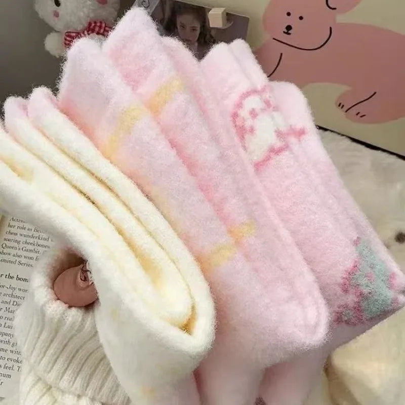 Kawaii Cute Bear/Dog/Unicorn Soft Warm Fluffy Socks