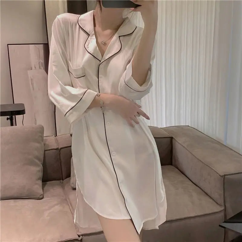 Silk Shirt Nightgown