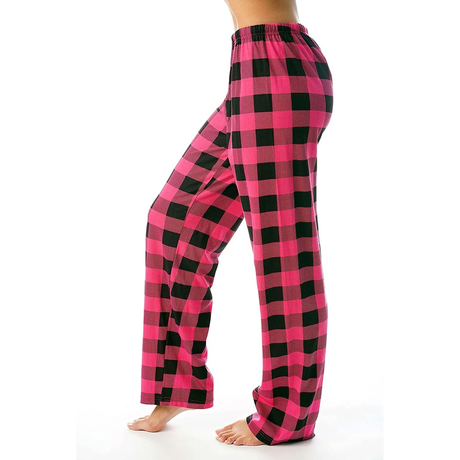 Plaid Cotton Loose Ladies Pajama Pants