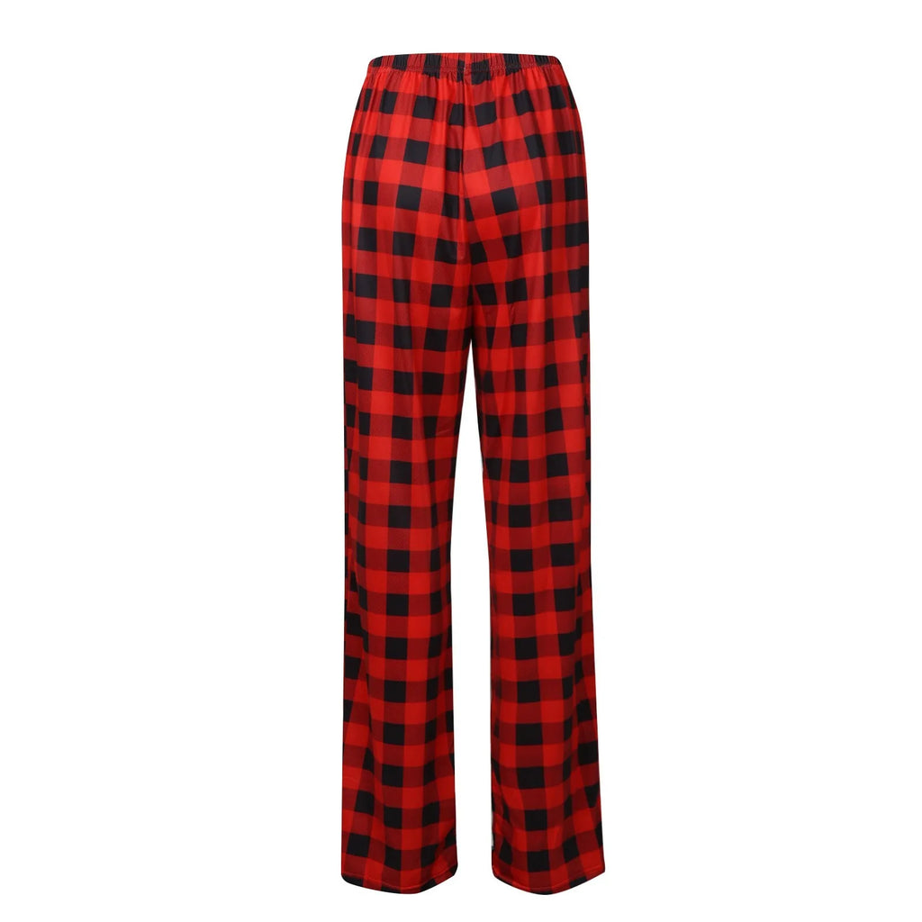 Plaid Cotton Loose Ladies Pajama Pants