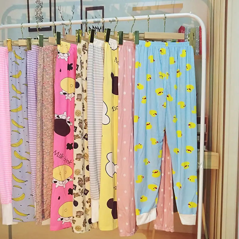 Ladies Variety of Styles Long-sleeved Long Pants Comfortable Pajamas