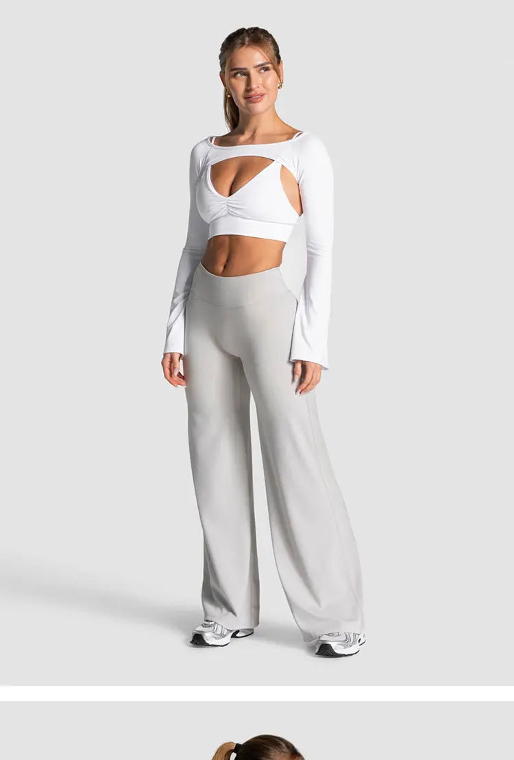 Scrunch Butt Lifting Wide Leg Leggings Baggy Straight Lounge Pants