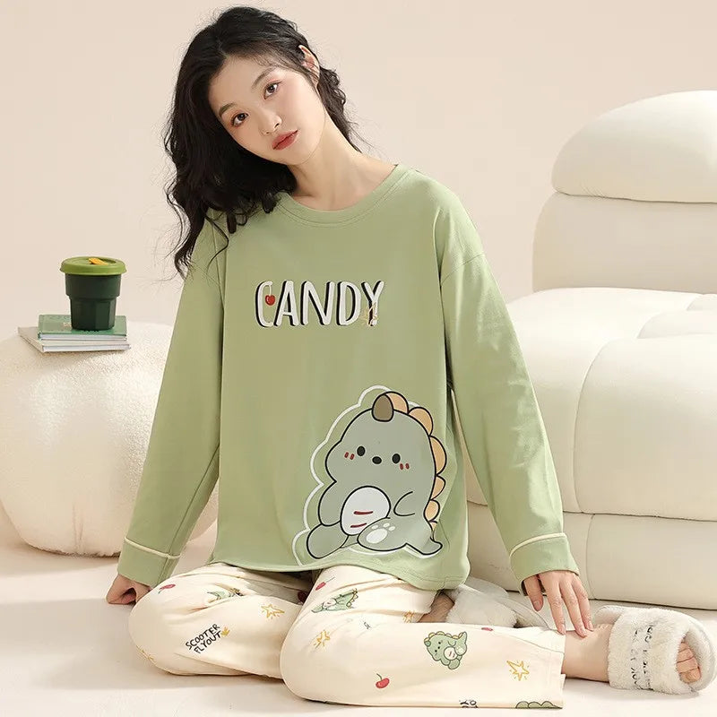 Long-sleeved Pants Leisure Cotton Homewear