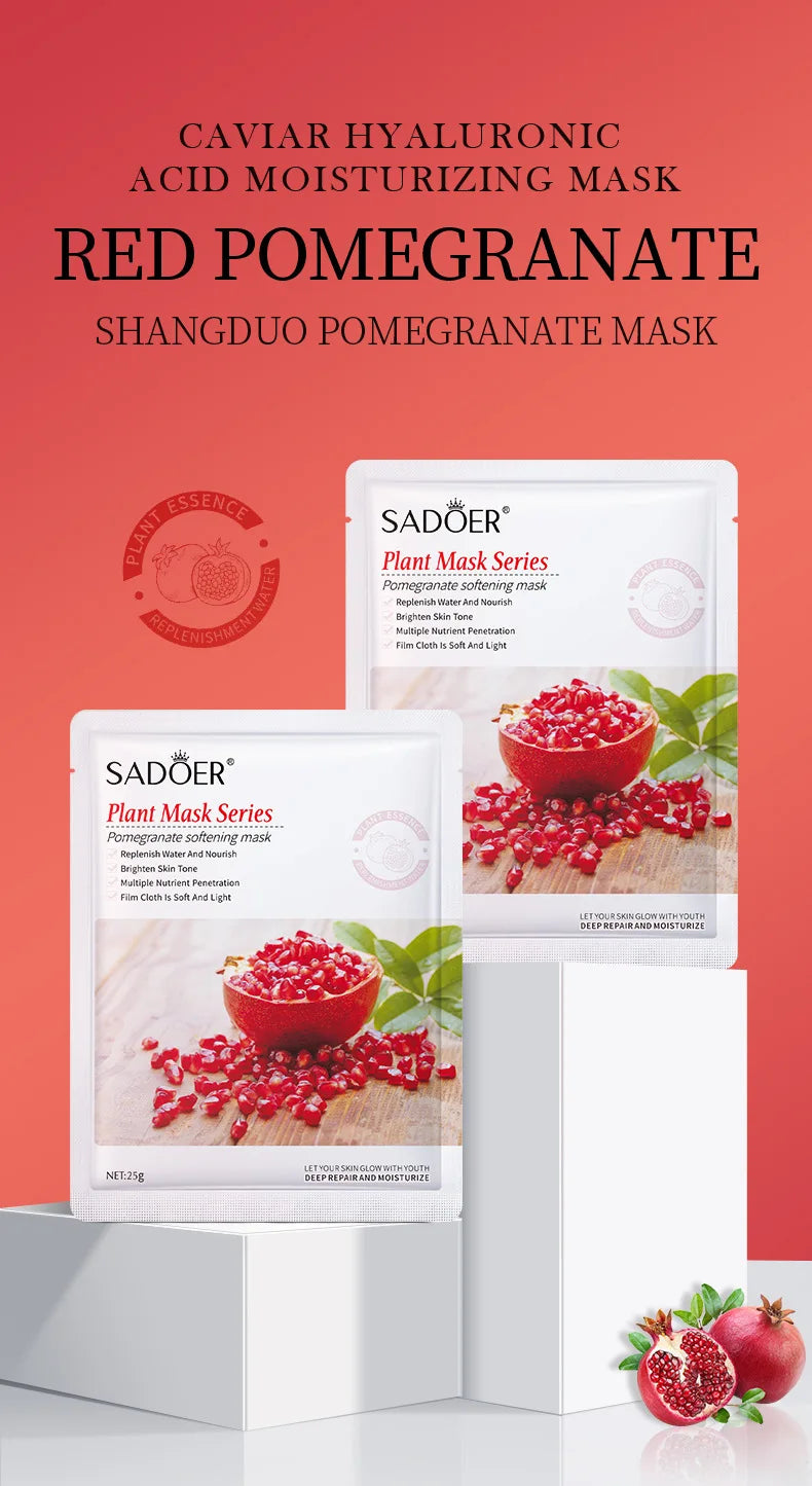 Natural Plant Face Mask Beauty Skincare Facial Masks Moisturizing Firming Hydrating Facial Mask Face Care Korean Cosmetics 8pcs