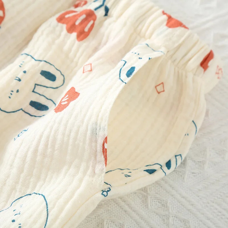 Cotton Pajamas Shorts Cotton Loose Fitting