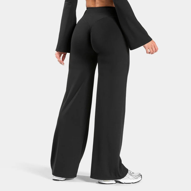 Scrunch Butt Lifting Wide Leg Leggings Baggy Straight Lounge Pants