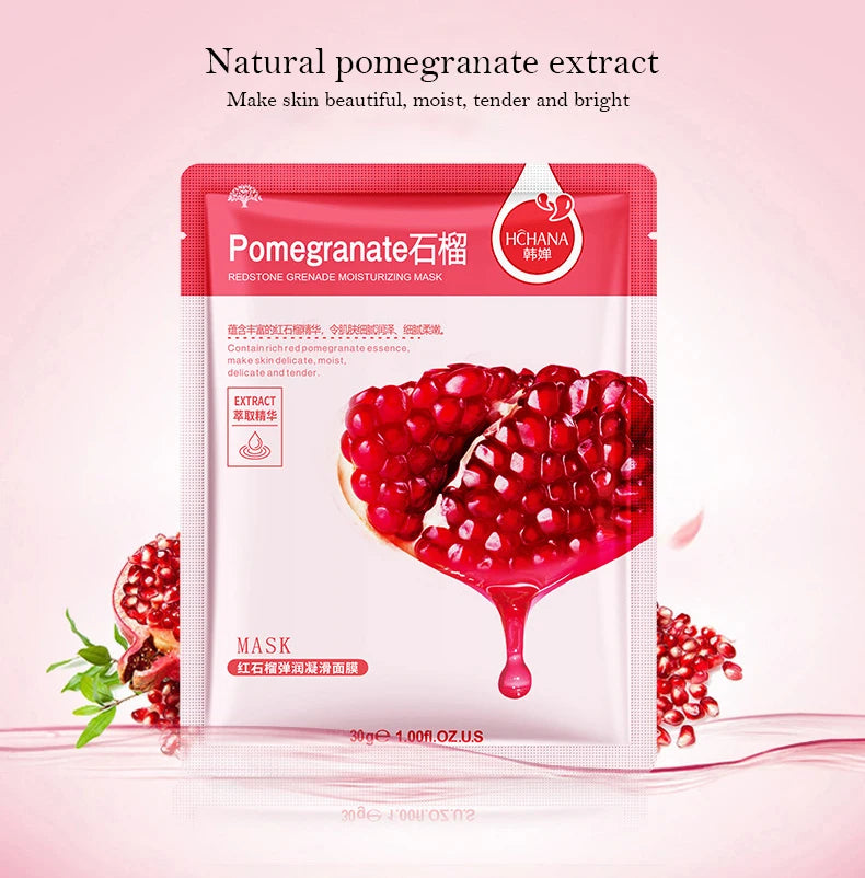 Fresh Fruits Facial Masks Face skincare Moisturizing Firming Hydrating Korean Face Mask Facial Skin Care Prodcuts