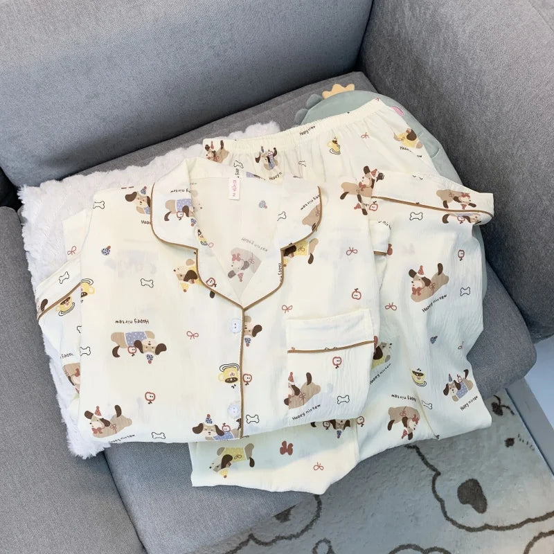 Sweet Cute Cartoon Pajamas Set