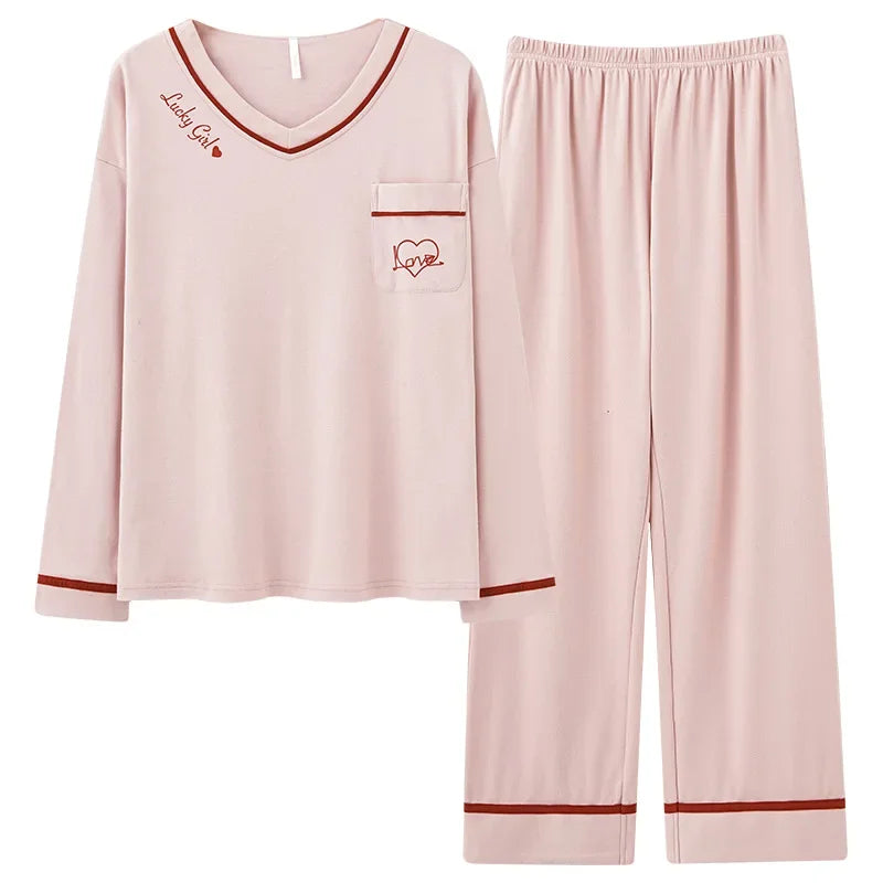 Long-sleeved Pants Leisure Cotton Homewear
