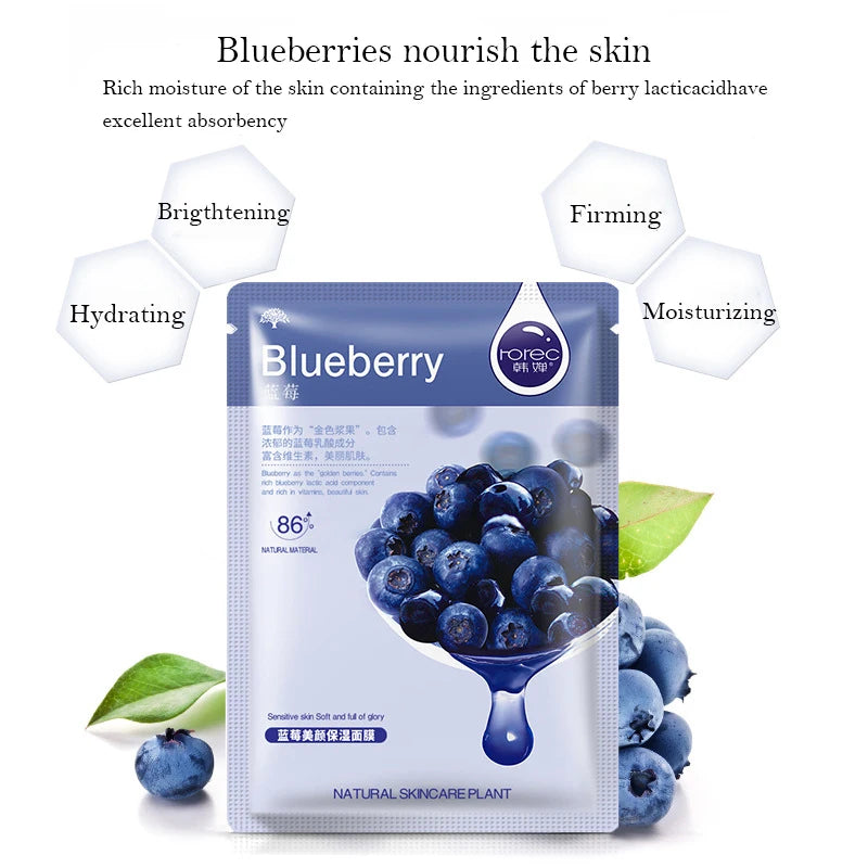 Fresh Fruits Facial Masks Face skincare Moisturizing Firming Hydrating Korean Face Mask Facial Skin Care Prodcuts