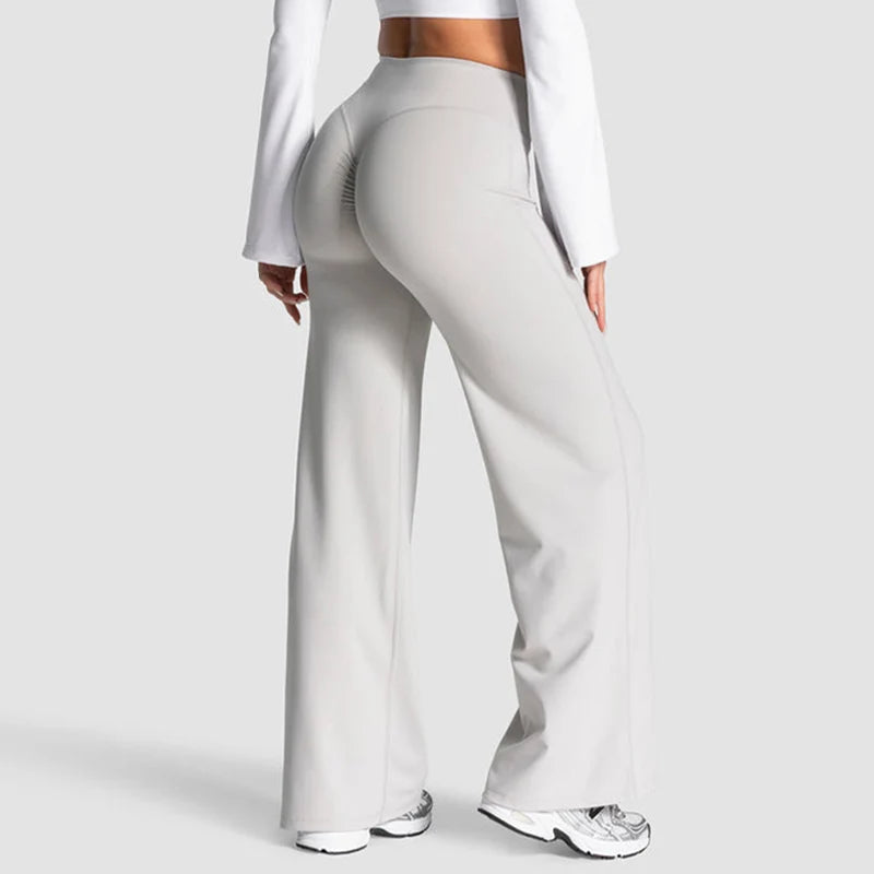 Scrunch Butt Lifting Wide Leg Leggings Baggy Straight Lounge Pants