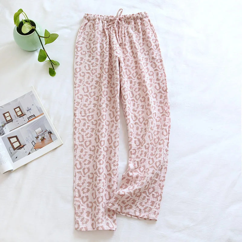 Cotton 100% Love Print Bottoms Sleepwear