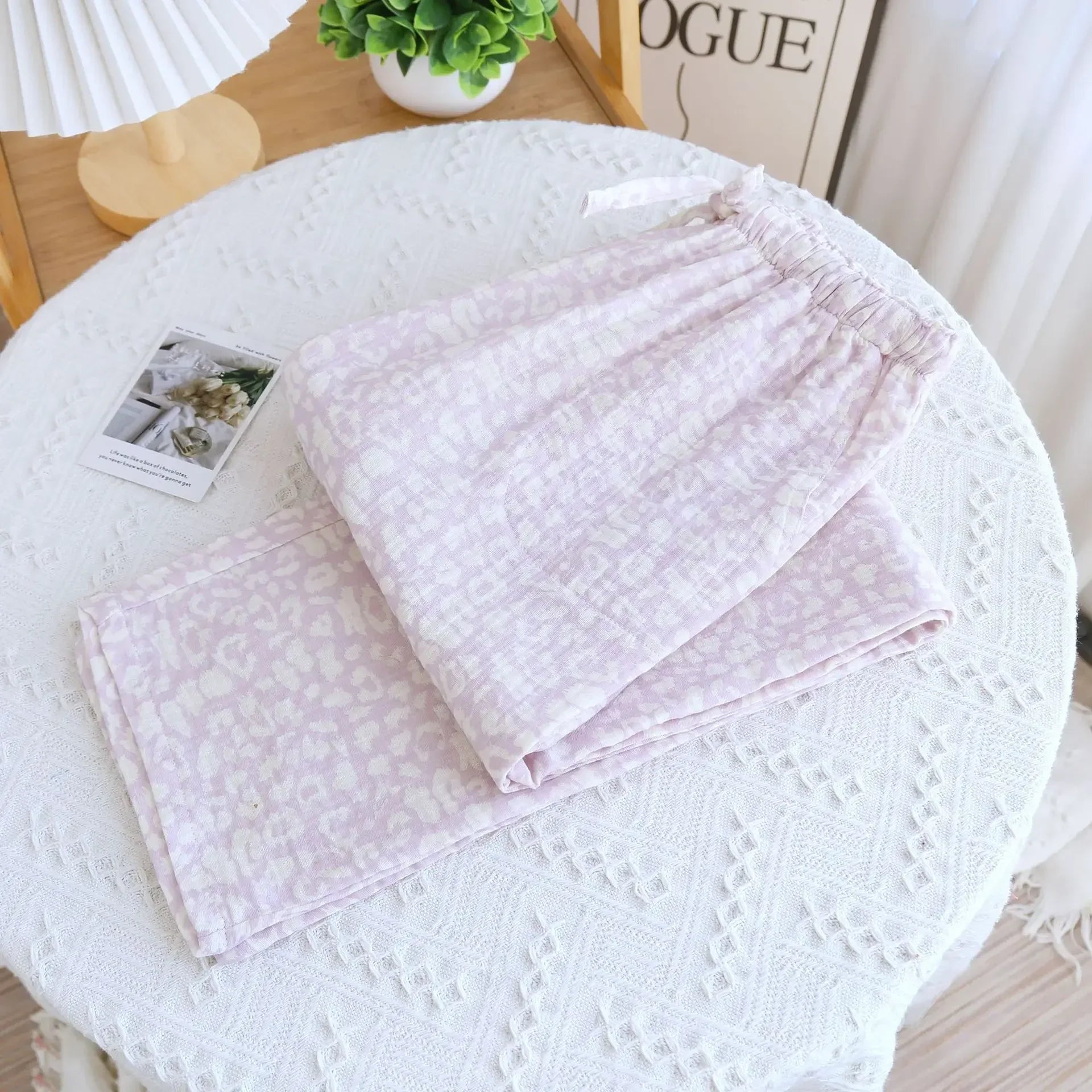 Pajamas Pants 100% Cotton Loose Casual Straight Trousers Sleep Pants