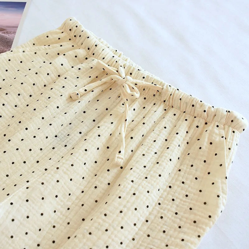 Cotton 100% Love Print Bottoms Sleepwear