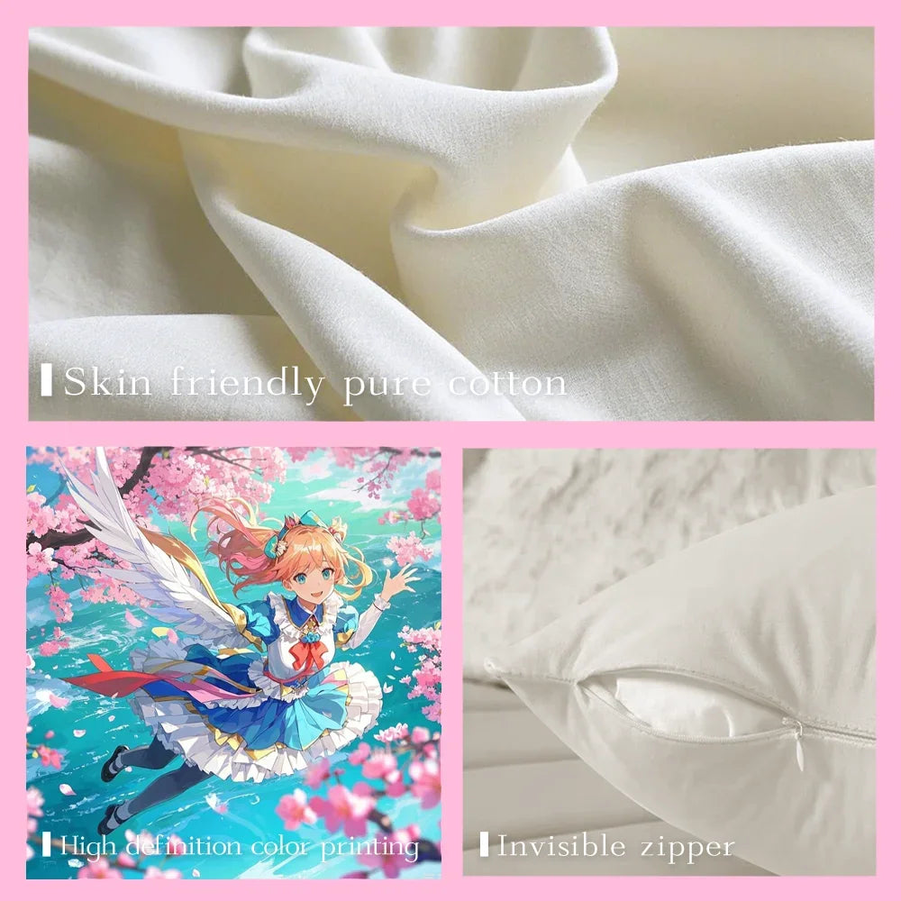 Roses Bloom In Mid-spring Cushion Cover Pillowcase Anti-dustmite