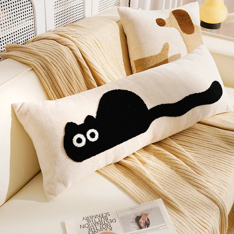 Long Cartoon Cat Image Cushions Cover 90cm