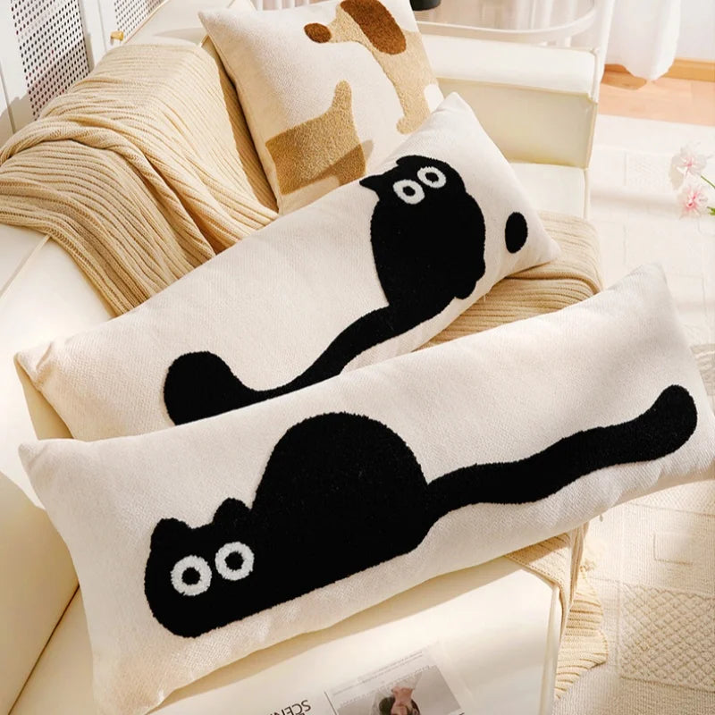 Long Cartoon Cat Image Cushions Cover 90cm
