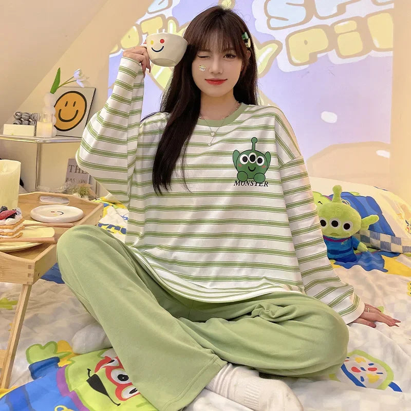Long-sleeved Pants Leisure Cotton Homewear