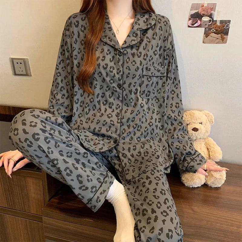 Leopard Print Pajama Set