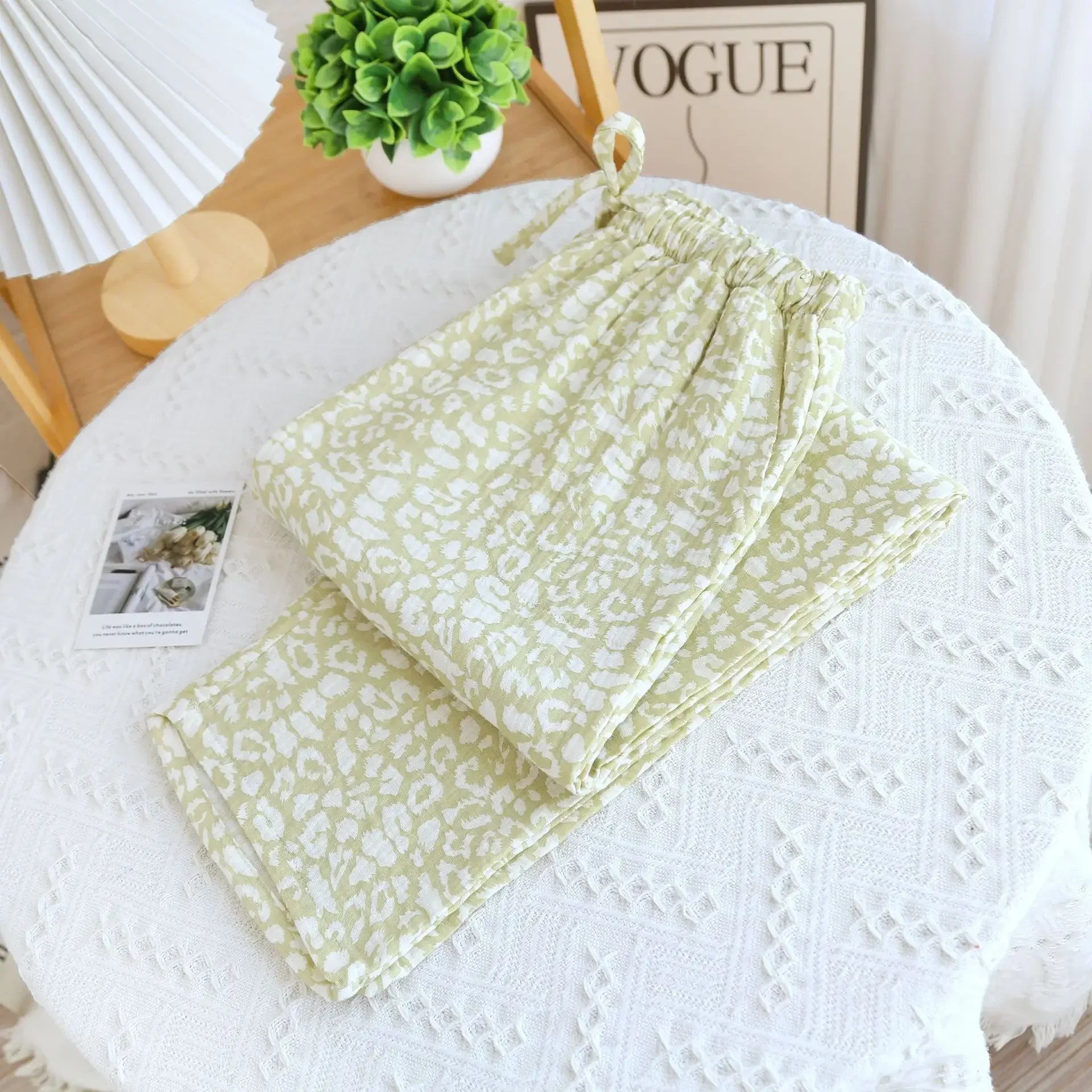 Pajamas Pants 100% Cotton Loose Casual Straight Trousers Sleep Pants