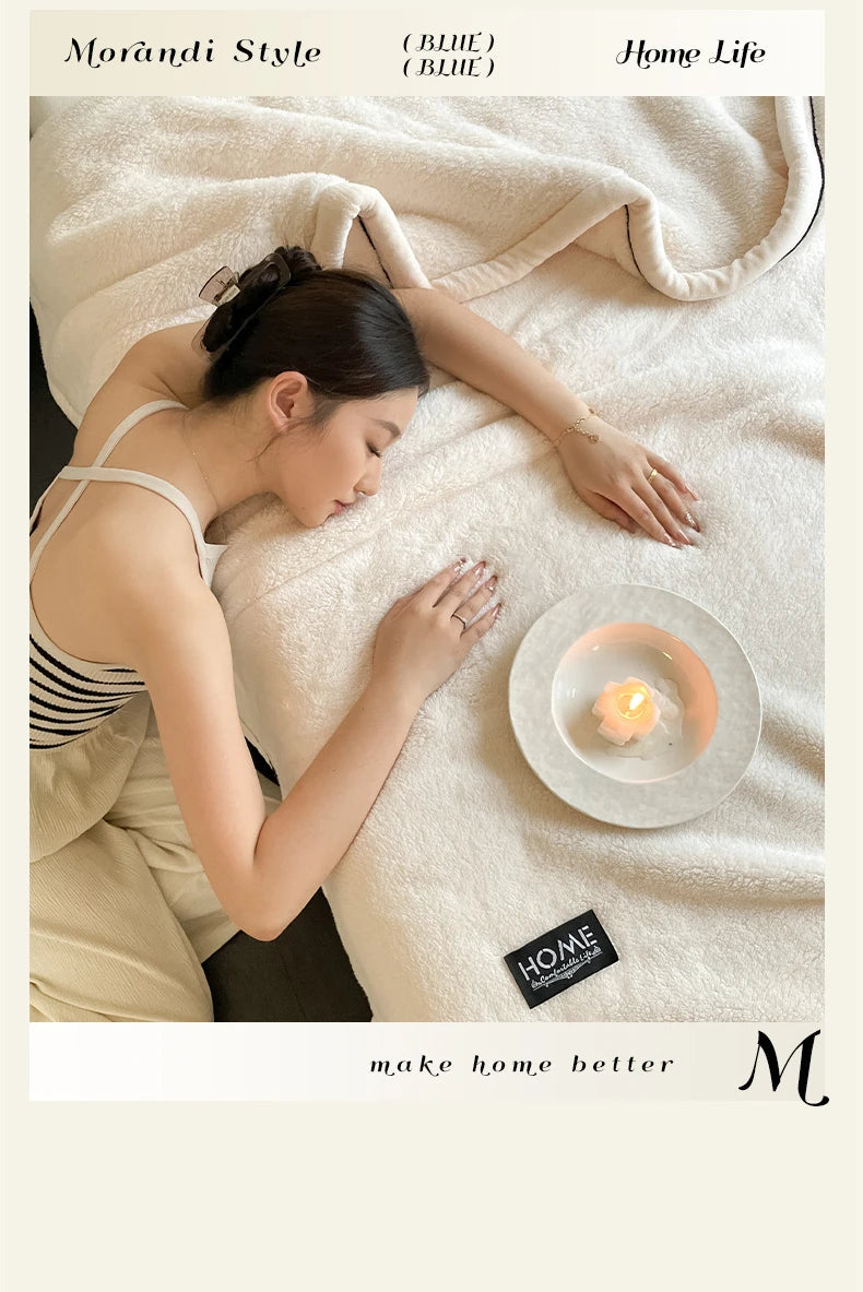 Woolen Thick Double-sided Fluffy Warm Blanket