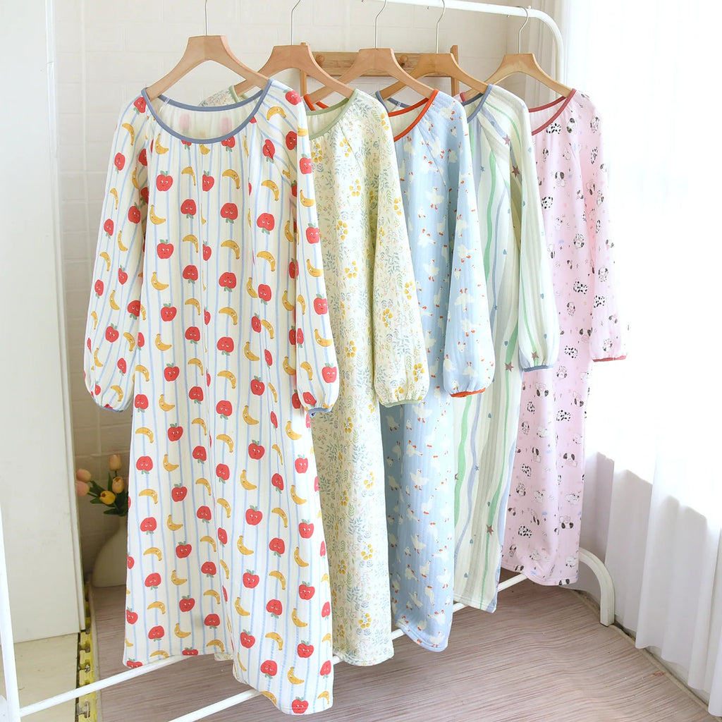 One Size Warm Cotton Loose Housedress