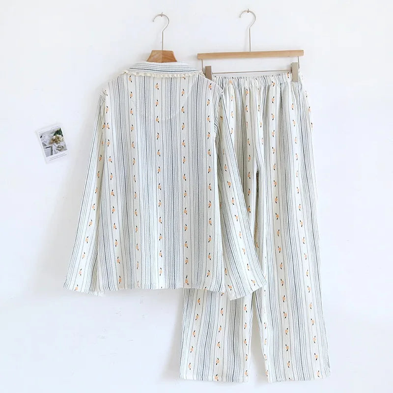 Ladies 100% Cotton Gauze Pajama Loungewear