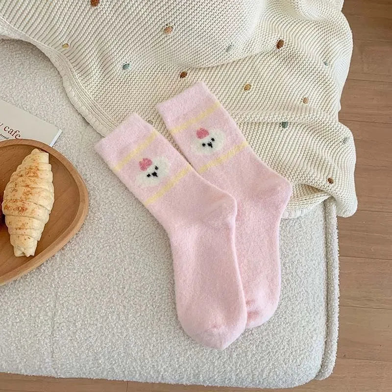 Kawaii Cute Bear/Dog/Unicorn Soft Warm Fluffy Socks