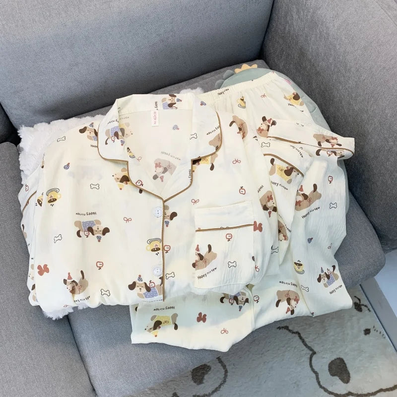 Sweet Cute Cartoon Pajamas Set