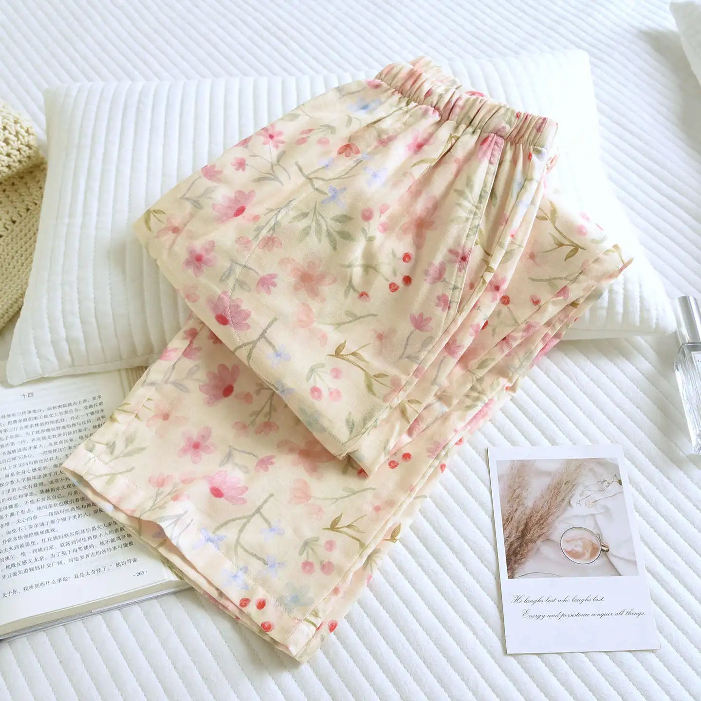 Women's Sleeper 100% Cotton Multi Color Printed Pants Casual Loose Bottoms