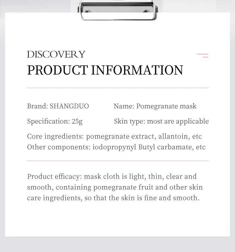 Natural Plant Face Mask Beauty Skincare Facial Masks Moisturizing Firming Hydrating Facial Mask Face Care Korean Cosmetics 8pcs
