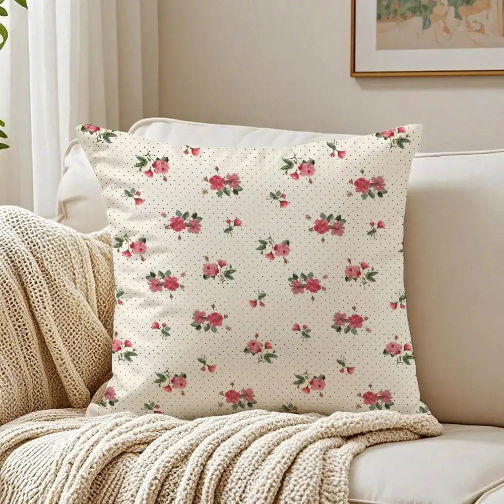 Roses Bloom In Mid-spring Cushion Cover Pillowcase Anti-dustmite