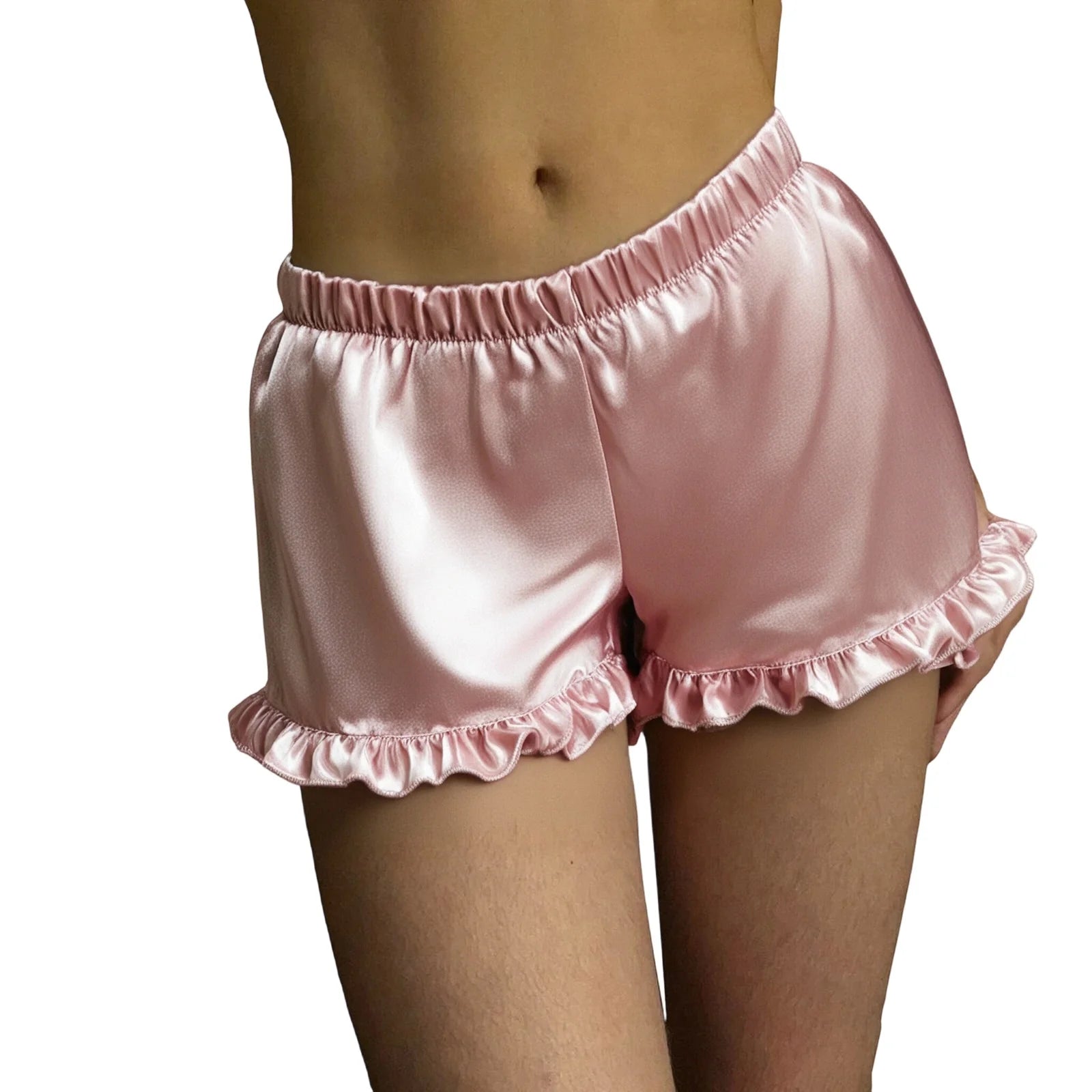 Ruffle Lace Lolita Satin Silky Bloomers Cute Lingerie