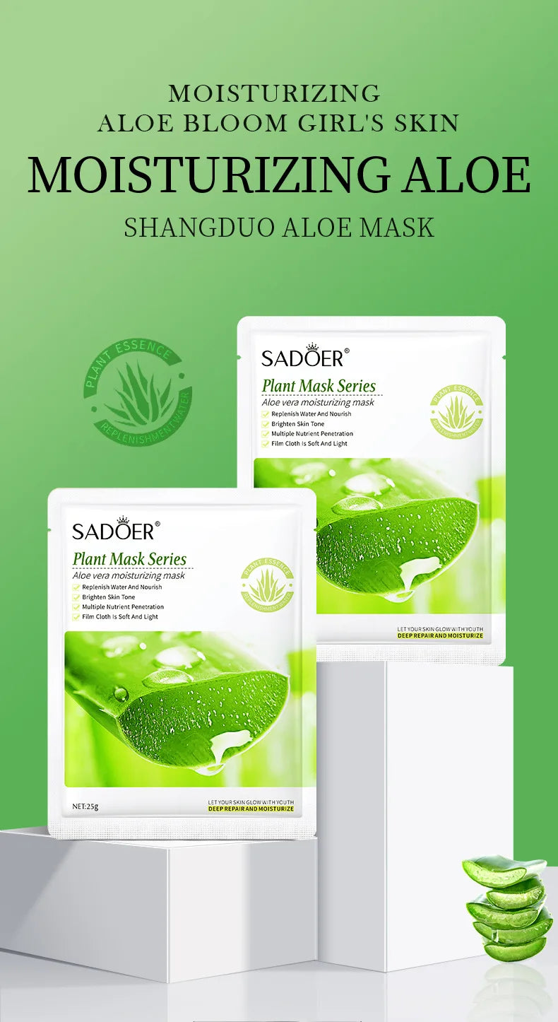 Natural Plant Face Mask Beauty Skincare Facial Masks Moisturizing Firming Hydrating Facial Mask Face Care Korean Cosmetics 8pcs